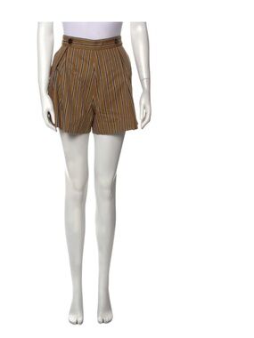 Sandro Pendy Striped Cotton Blend Shorts